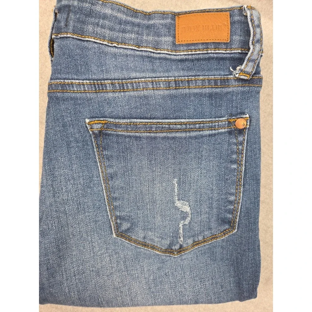 Judy Blue Jeans Womens 29 Relaxed Fit‎ Bohemian Stretch Distressed Ankle 29x25